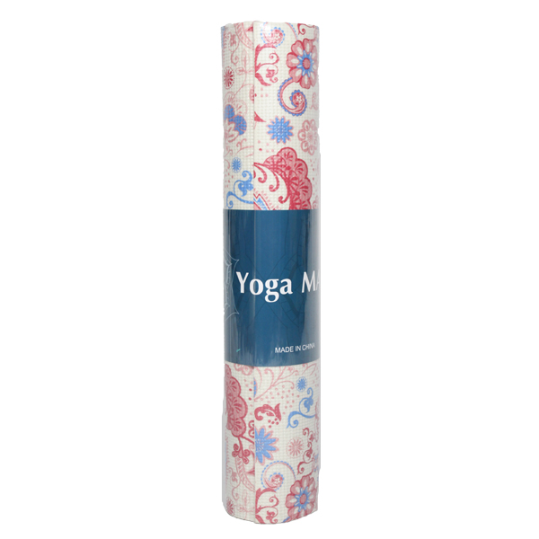 Royal Homes YOGA MAT WITH STRAP, SHRINK PACKING, 6MM*173CM*61CM, MIX DESIGN