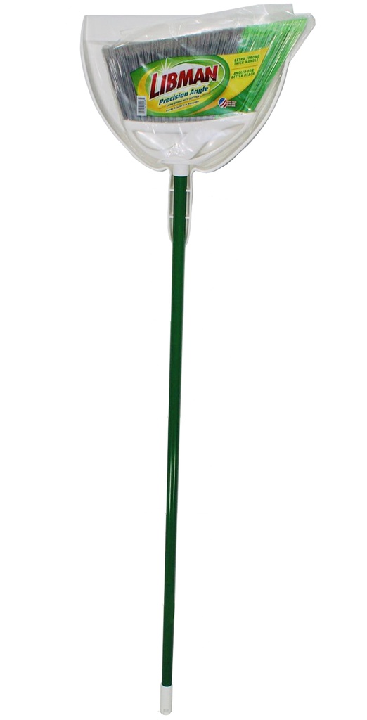 Libman 13 In. W. x 54 In. L. Steel Handle Large Precision Angle Broom with Dustpan