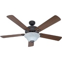 Hunter Revolutions 52&quot; Classic Deluxe Ceiling Fan with Light, New Bronze