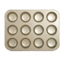 Glad Prem 12-Cup Muffin Pan 13.8x10.4in, Gold