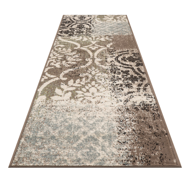 Classy Homes Rugs  Brown Distressed 2'x6'