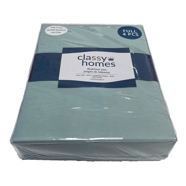 Classy Homes Solid Full Sheet Set 4pc