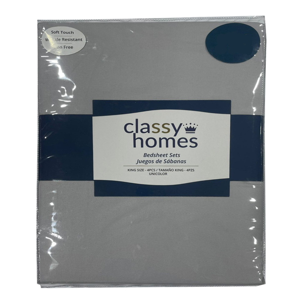 Classy Homes Solid Queen Sheet Set 4pc