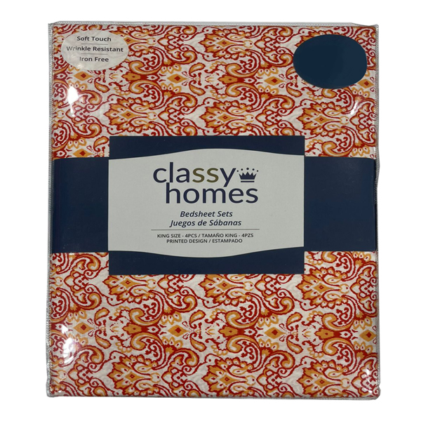 Classy Homes Printed Twin Sheet Set