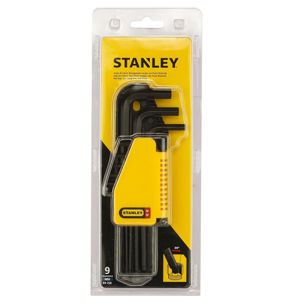 Stanley 9 Piece Metric Round End Long Hex Key Set