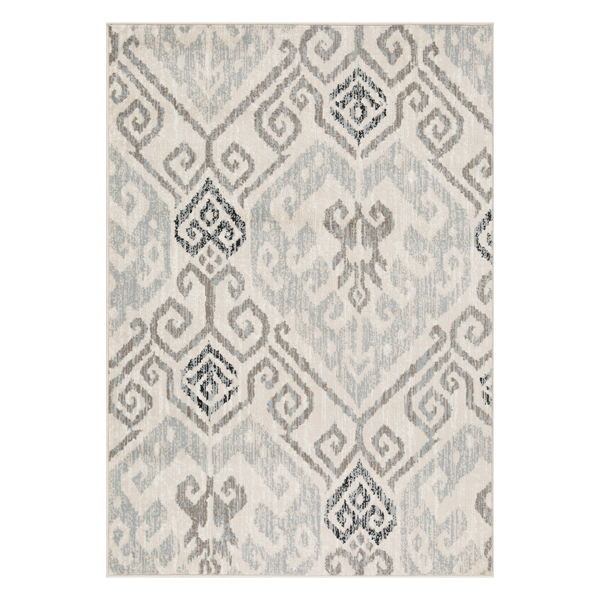 L'Baiet Rugs  Grey Geometric 4'x6'