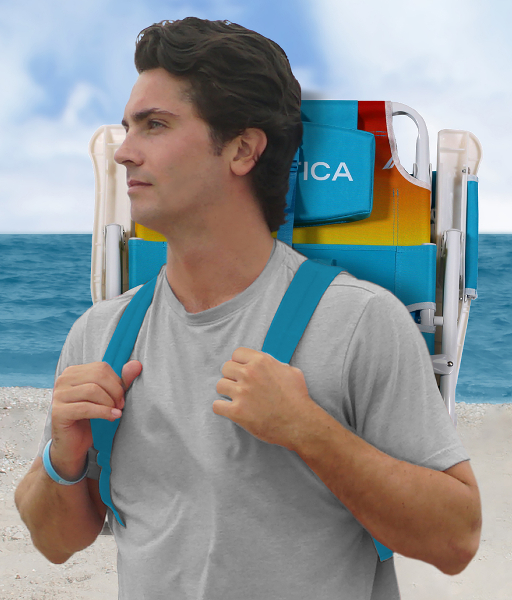 Nautica Beach Chair 5-Position, Rainbow J-Class