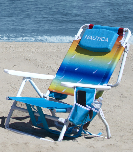 Nautica Beach Chair 5-Position, Rainbow J-Class