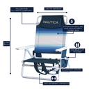 Nautica Beach Chair 5-Position, Ombre Stripe Blue