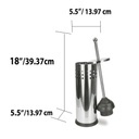 Home Basics Brushed Stainless Steel Toilet Plunger