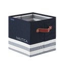 Nautica Folding Storage Cube, Navy Stripe