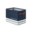 Nautica Folding Rectangular Storage Bin, Navy Stripe