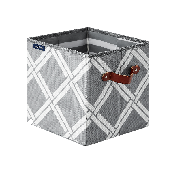 Nautica Folding Storage Cube, Gray Weave