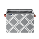 Nautica Folding Rectangular Storage Bin, Gray Weave