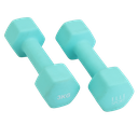 Elle Sport Neoprene Dumbbells 3kg, Aqua - Pair