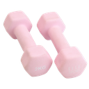 Elle Sport Neoprene Dumbbells 2kg, Soft Pink - Pair