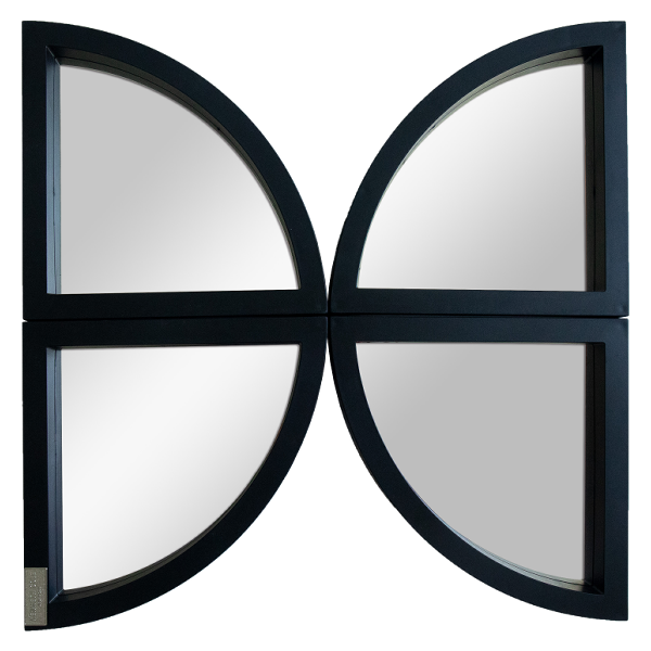 Kenneth Cole Framed Wall Mirror, Black - 4pc Set