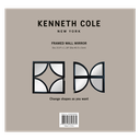 Kenneth Cole Framed Wall Mirror, Black - 4pc Set