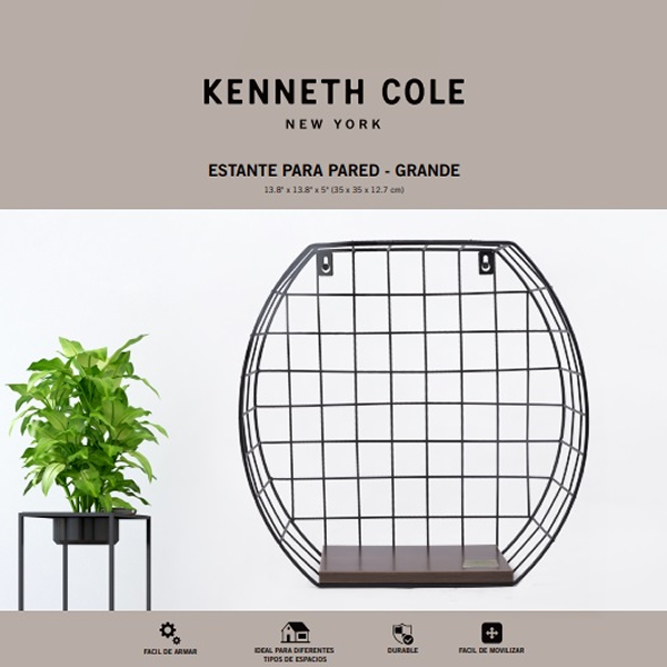 Kenneth Cole Wall Shelf, Large 35 x 35 x 12.7 cm