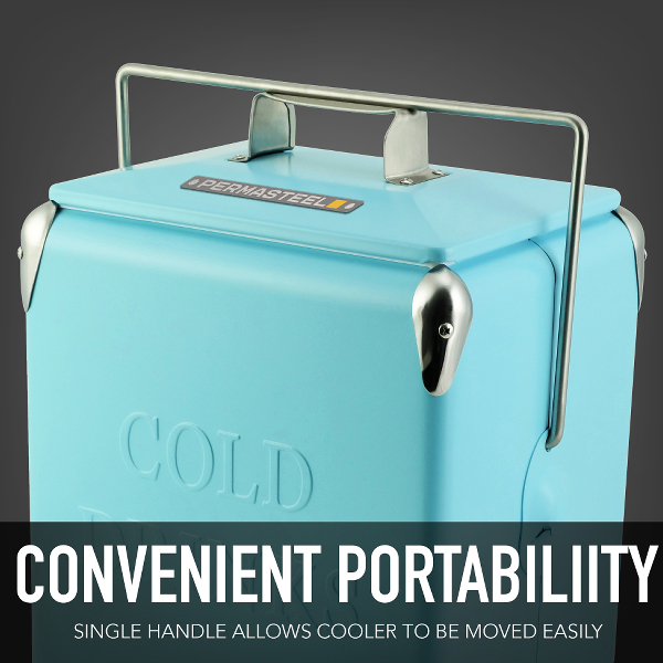 PermaSteel Cooler 14 Qt., Turquoise