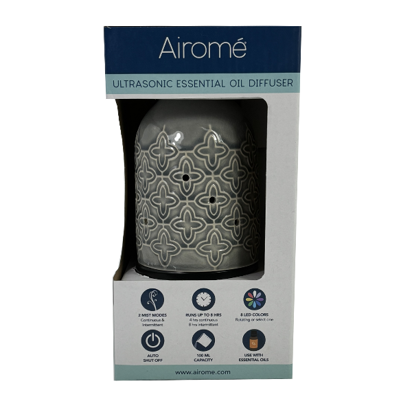 Airome Medium Diffuser Value Set - Jasmine Medium Diffuser + 15ml IllumiScents Fresh Wildflowers Essential Oil