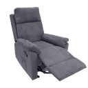 Ideal Furniture Rocking Recliner Sofa, Grey Suede