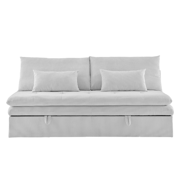 Ideal Furniture Sofa Bed with Storage Drawer, Cream