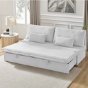 Ideal Furniture Sofa Bed with Storage Drawer, Cream