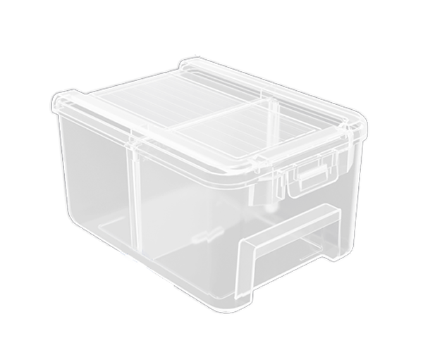 Wadfow 3pc Transparent Storage Bin Set