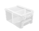 Wadfow 3pc Transparent Storage Bin Set