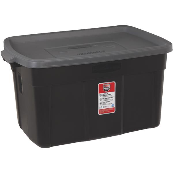 Rubbermaid Roughneck Storage Tote 31 Gal Black