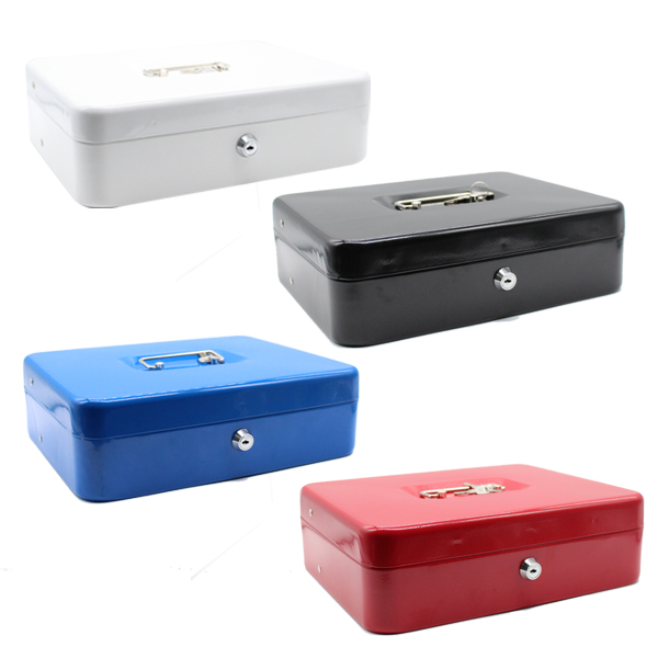 Royal Homes Metal Cash Box 12x9.5x3.5in with 2 Sets of Keys