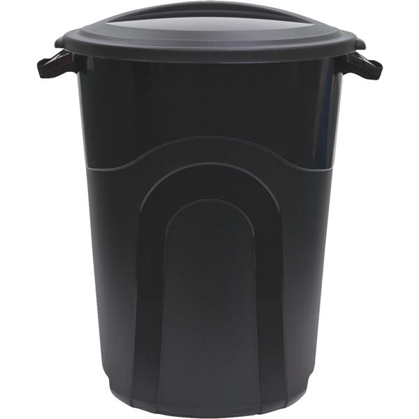 United Solutions Rough &amp; Rugged Trash Can with Lid 20 Gal. Black