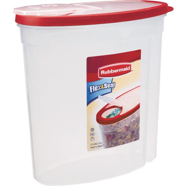 Rubbermaid Flex&amp;Seal Food Storage Container with Lid 1.5 Gal. Clear