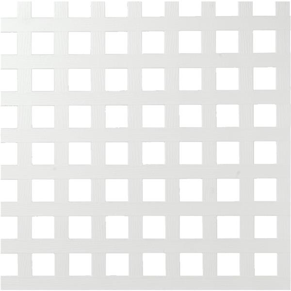 Deckorators Vinyl Privacy Square Lattice Panel 4 Ft. W x 8 Ft. L x 3/16 In. Thick, White