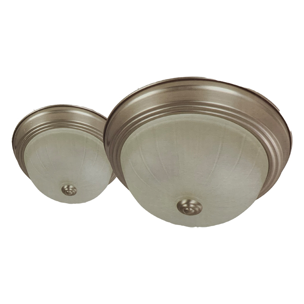 Royal Homes 2-pack Indoor Flush-Mount Ceiling Lights E27, Satin Nickel