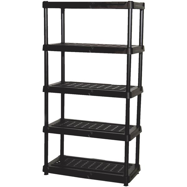 Gracious Living 5 Shelf Ventilated Unit Extra Large Heavy Duty Black