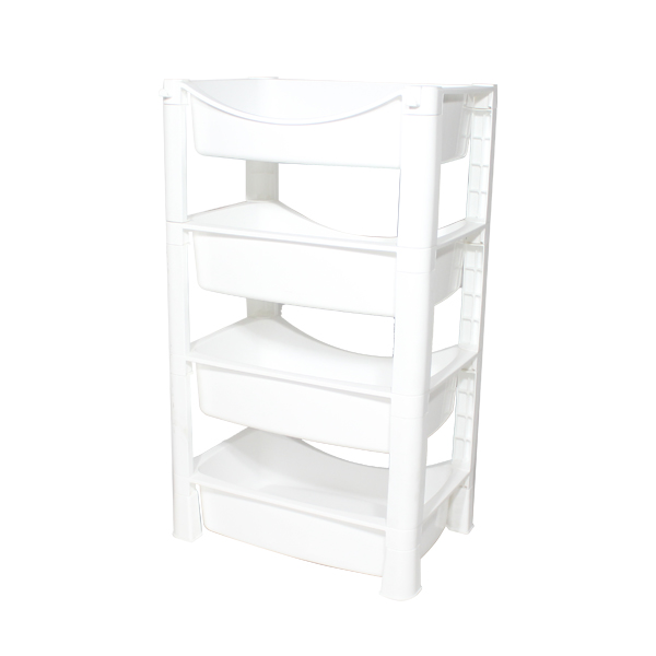 Duramade 4-Tier Storage Plastic 45x32x76cm, White