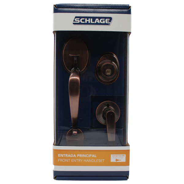 Schlage Entry Handleset Mino x Kore Single Cylinder Deadbolt 011 7707007706111