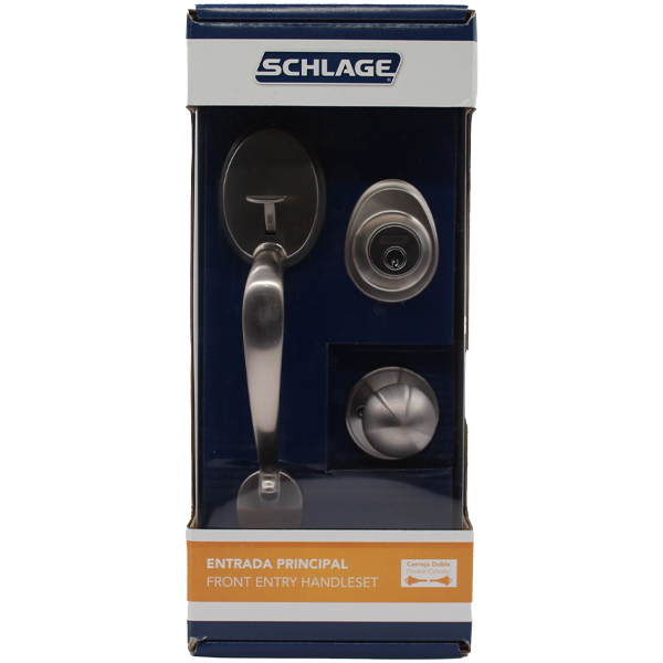 ****	 Schlage Entry Handleset Mino x Atlas Double Cylinder Deadbolt 630 7707007710675