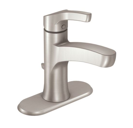 Moen Danika Spot Resist Brushed Nickel One-Handle High Arc Bathroom Faucet