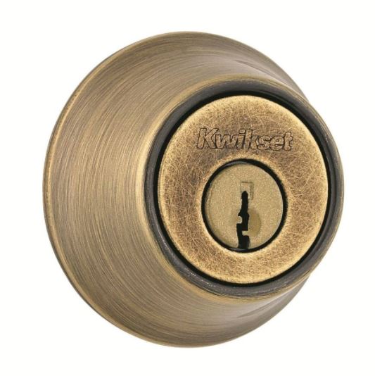 Kwikset Antique Brass Double Cylinder Deadbolt