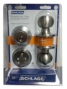 Schlage Knob and Single Cylinder Deadbolt Combo Atlas 630 BST 7707007712419