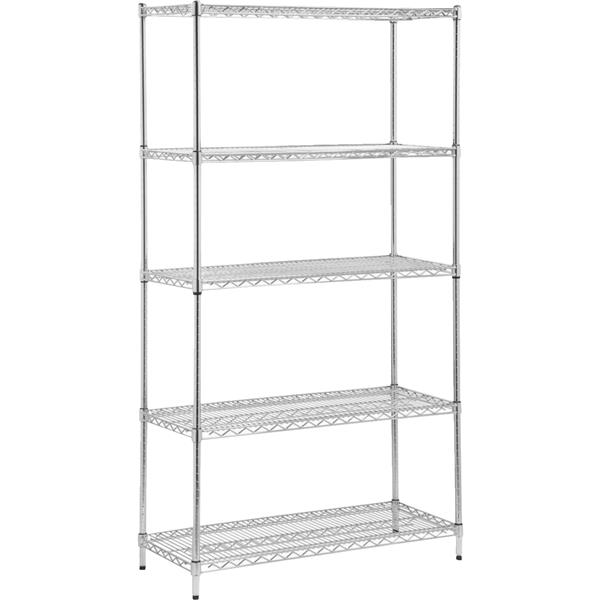 Honey Can Do 5-Tier Chrome Stainless Steel Shelf 35 In. x 72 In. x 13 In.