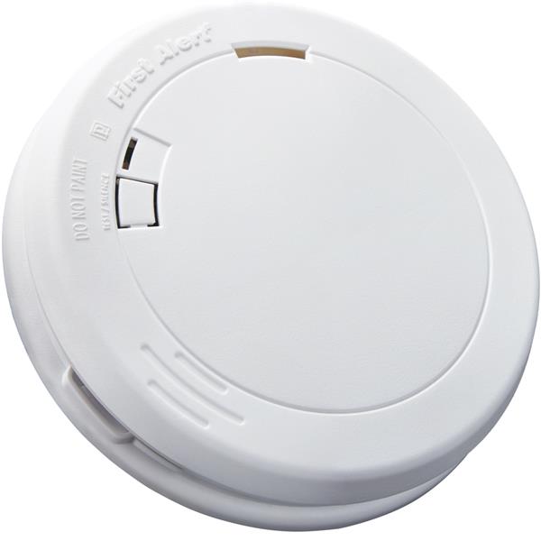 ^First Alert 10-Year Sealed Battery Photoelectric Slim Round Smoke Alarm