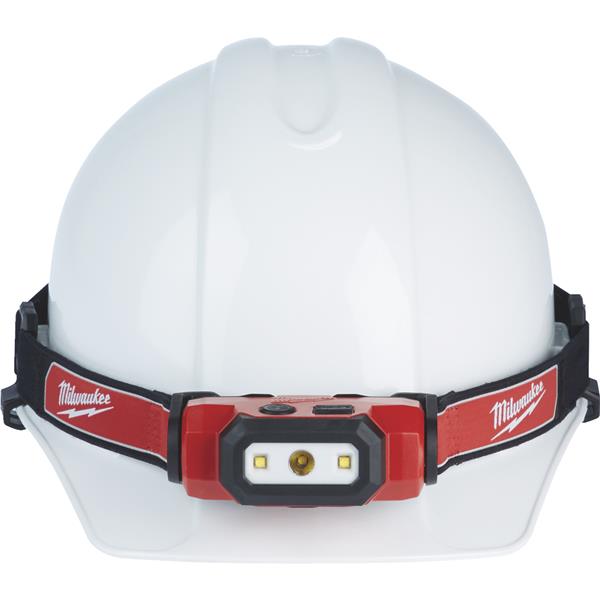 Milwaukee Rechargeable Hard Hat Headlamp 600 Lm. LED REDLITHIUM USB