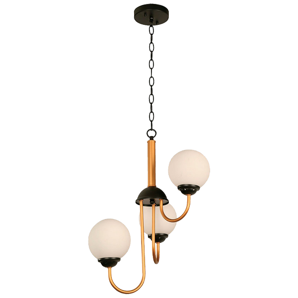 Designers 3 Light Ceiling Lamp Matte Black E27 40W