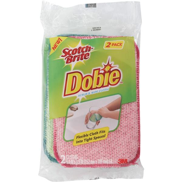 3M Scotch-Brite Dobie Scrub &amp; Wipe Cloth (2-Count)