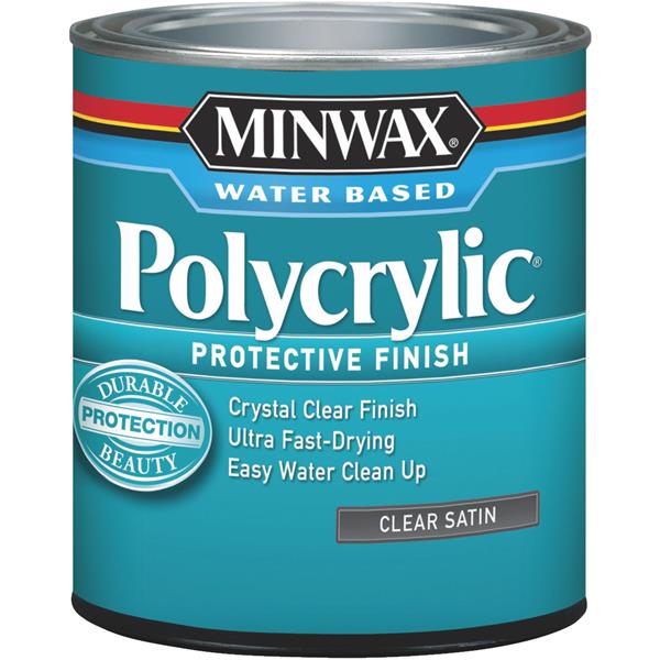 Minwax Polycrylic 1 Qt. Satin Water Based Protective Finish