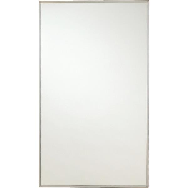 Zenith Single Mirror Surface/Recess Mount Medicine Cabinet 13.5 In. W x 23.5 In. H x 3.5 In. D Stainless Steel